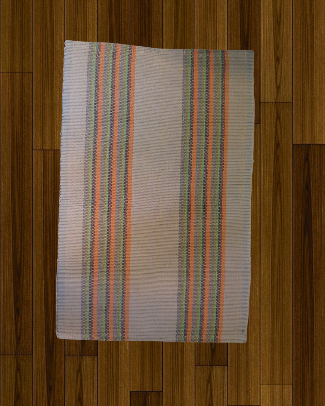 Floor rug - Beige & multi color stripes