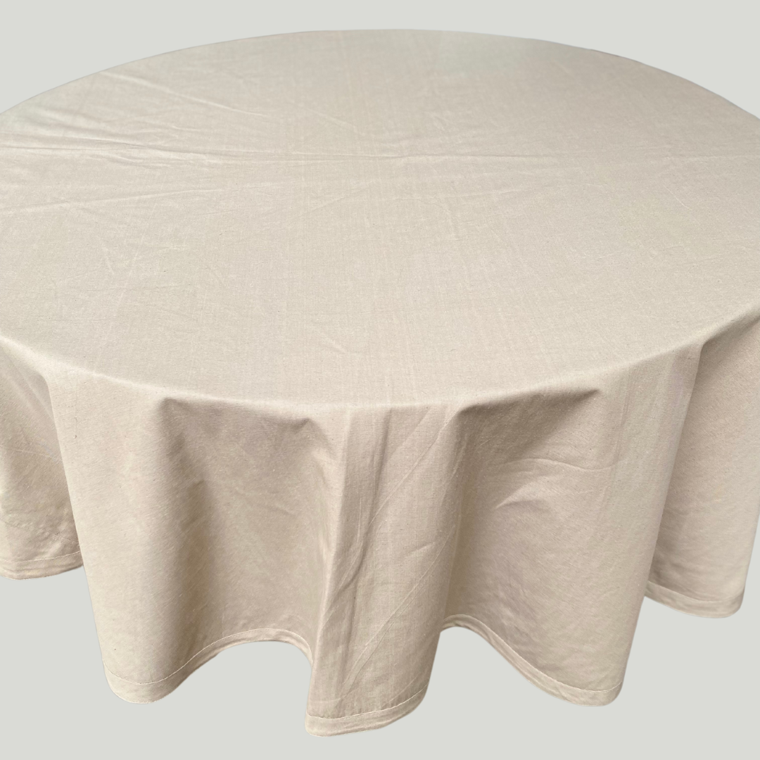 Round table cloth - Beige ( 4 seater - 60Q )