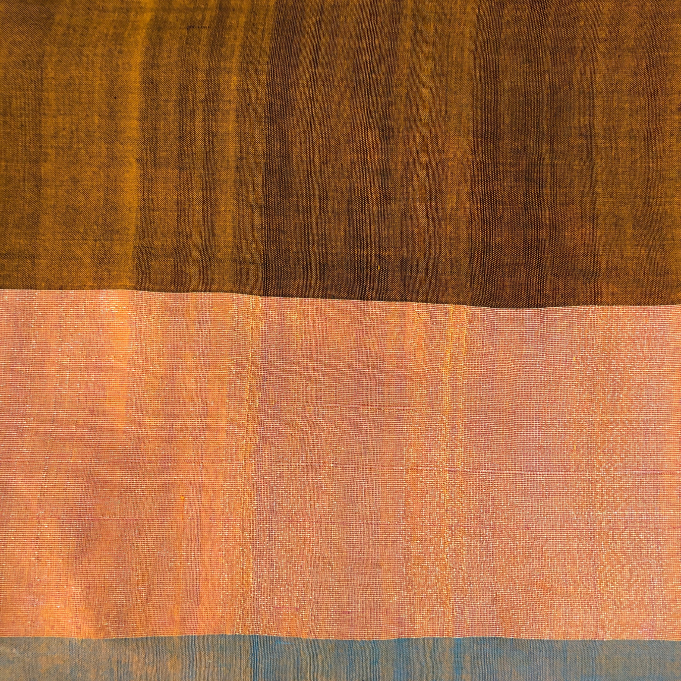 Saree - Orange, Rust & Gold