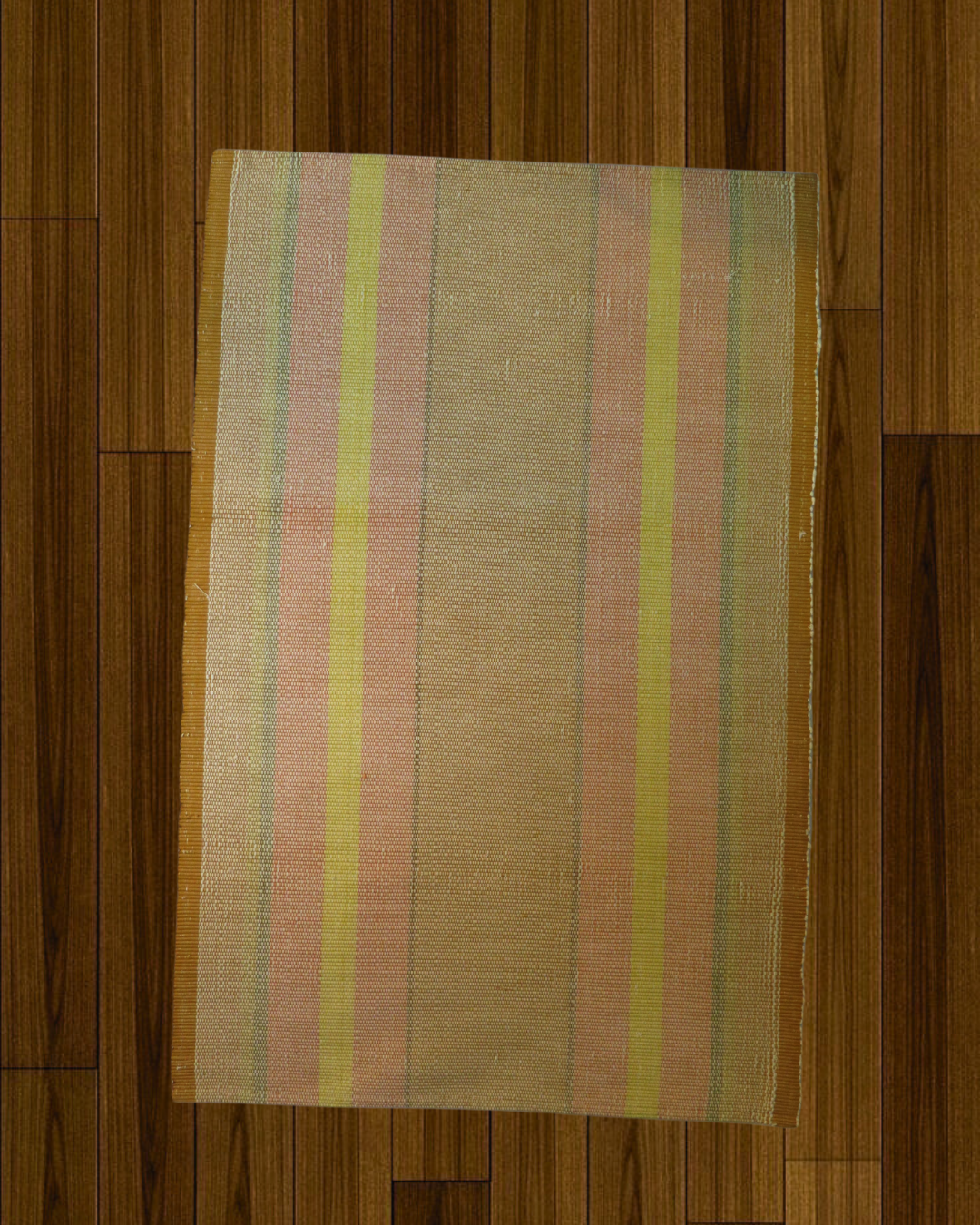 Floor rug - Musterd & Pink with Yellow Stripes