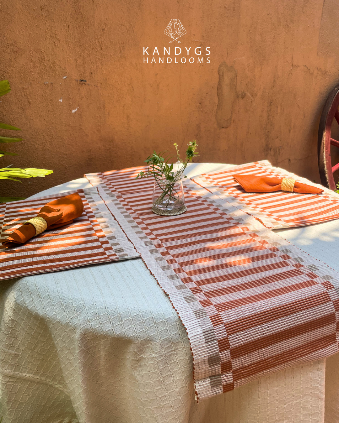 Rust Striped Table Mat