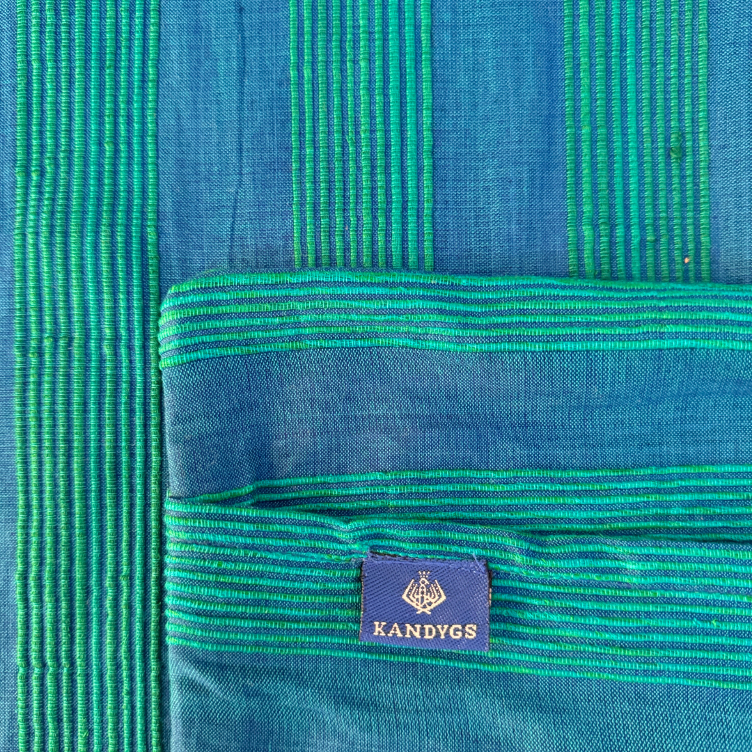 Mercerized Cushion Covers - Turquoise blue & Royal blue (16" x 16")