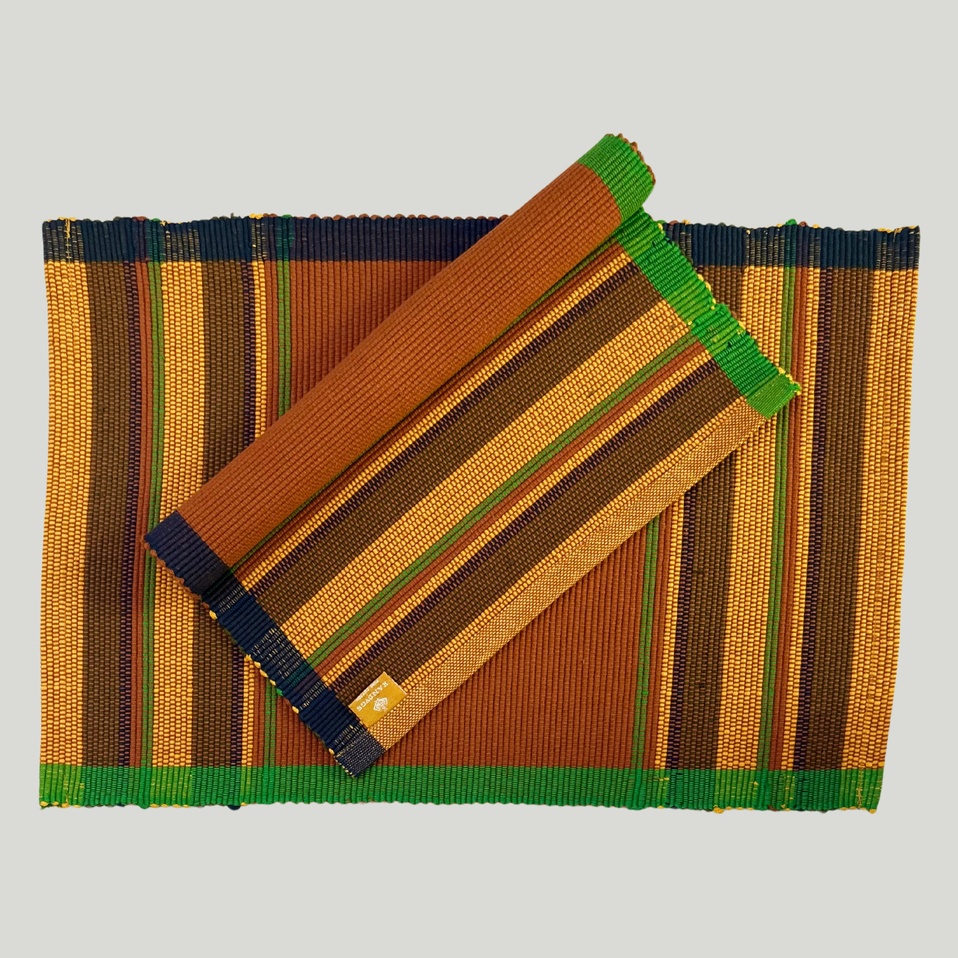 Table Mat - Rust (Stripes)