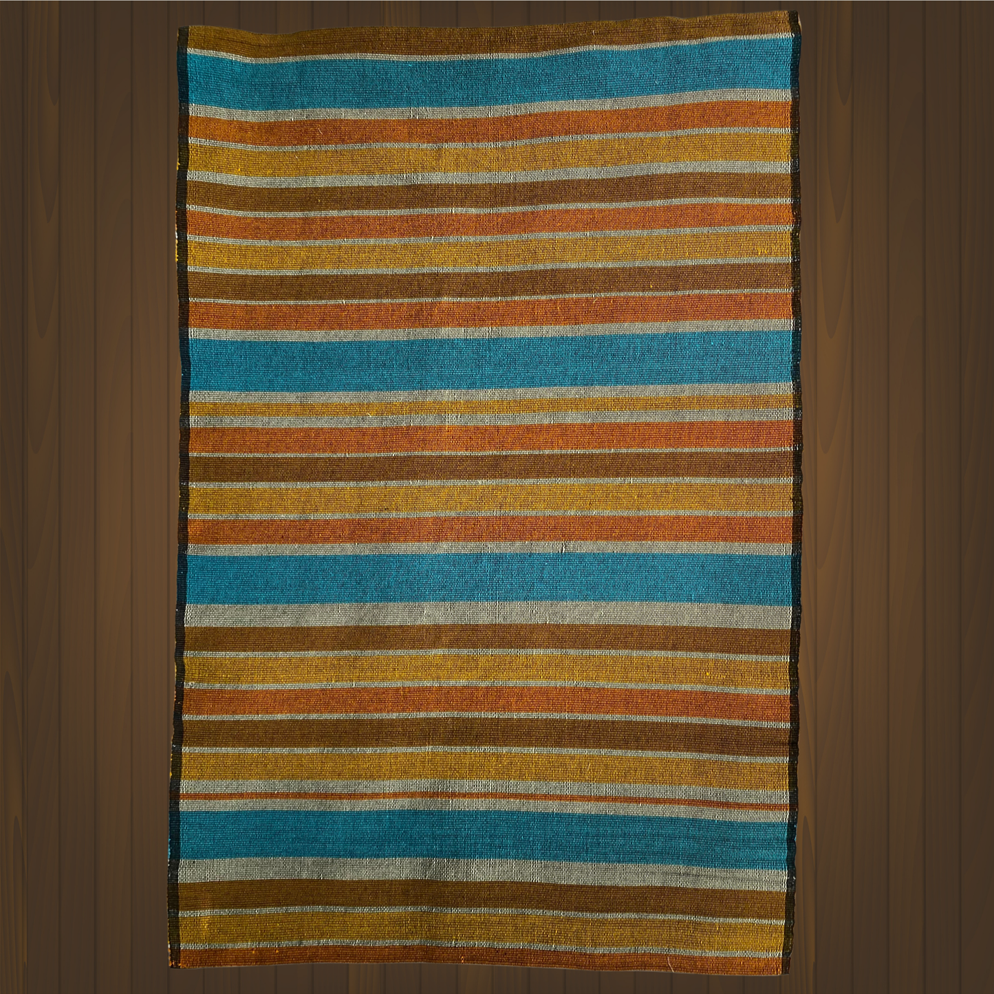 Rug - Stripes (Blue & Brown)