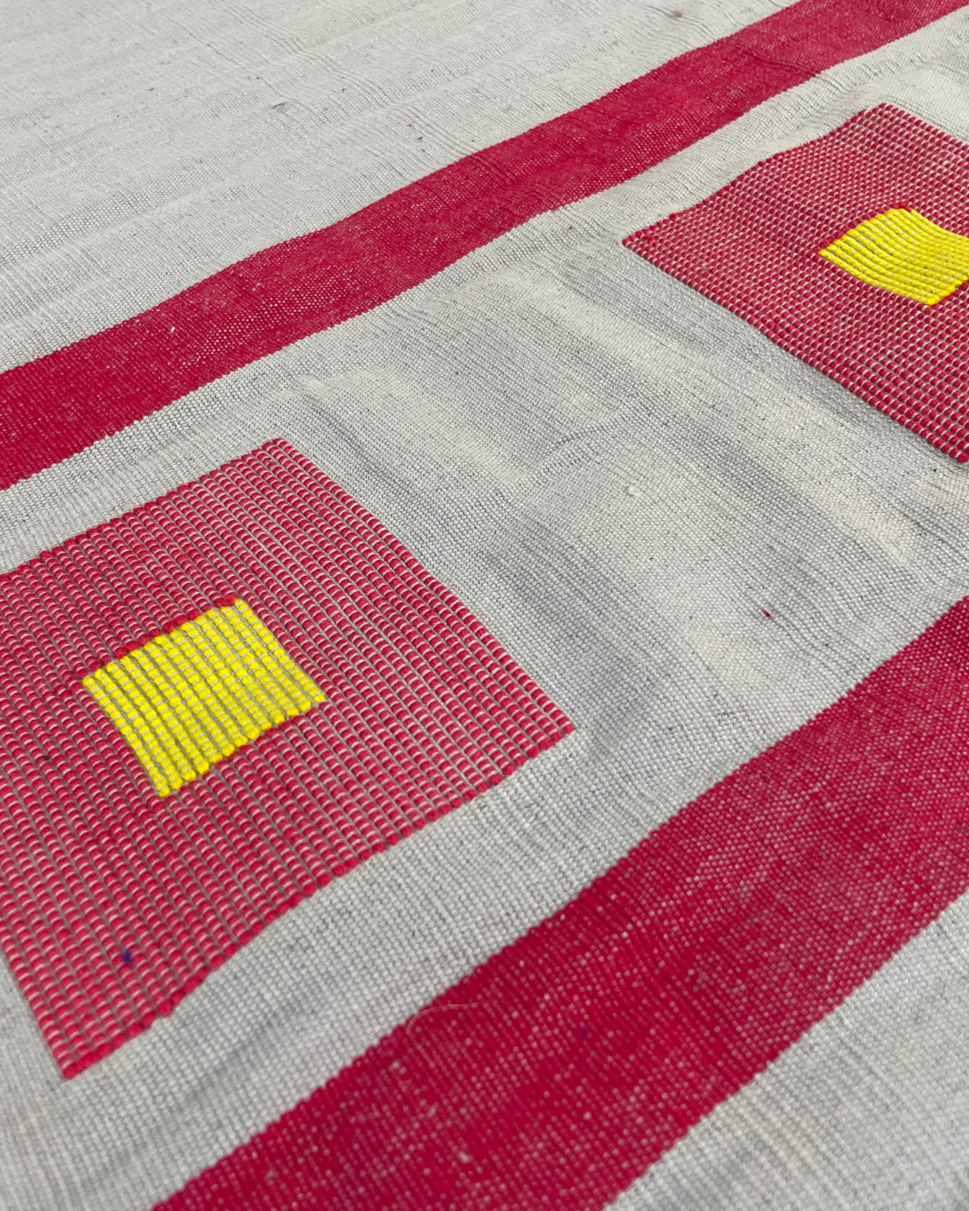 Fabric - Ash with Red & yellow ,blue