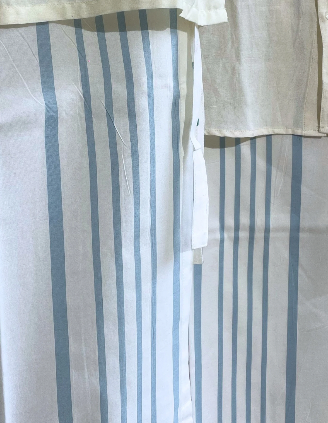 Sarong - Off White with Blue stripes