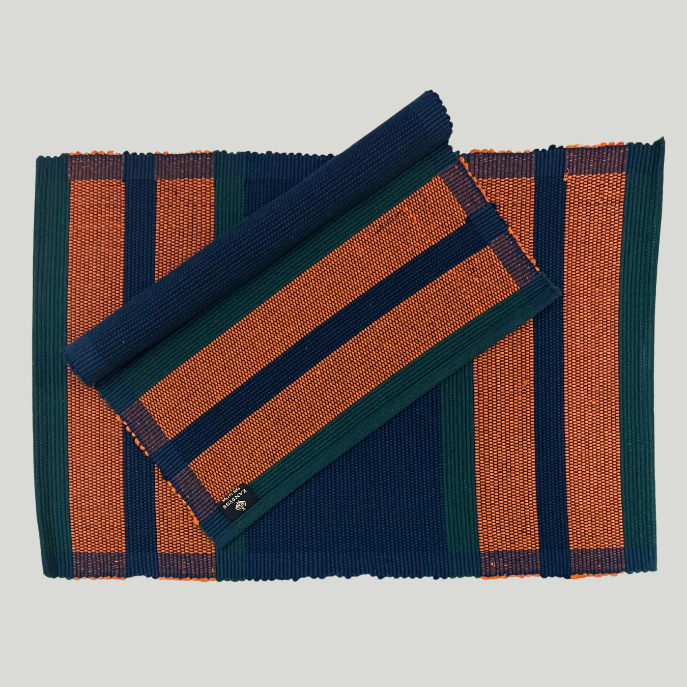 Table Mat - Midnight Blue & Orange