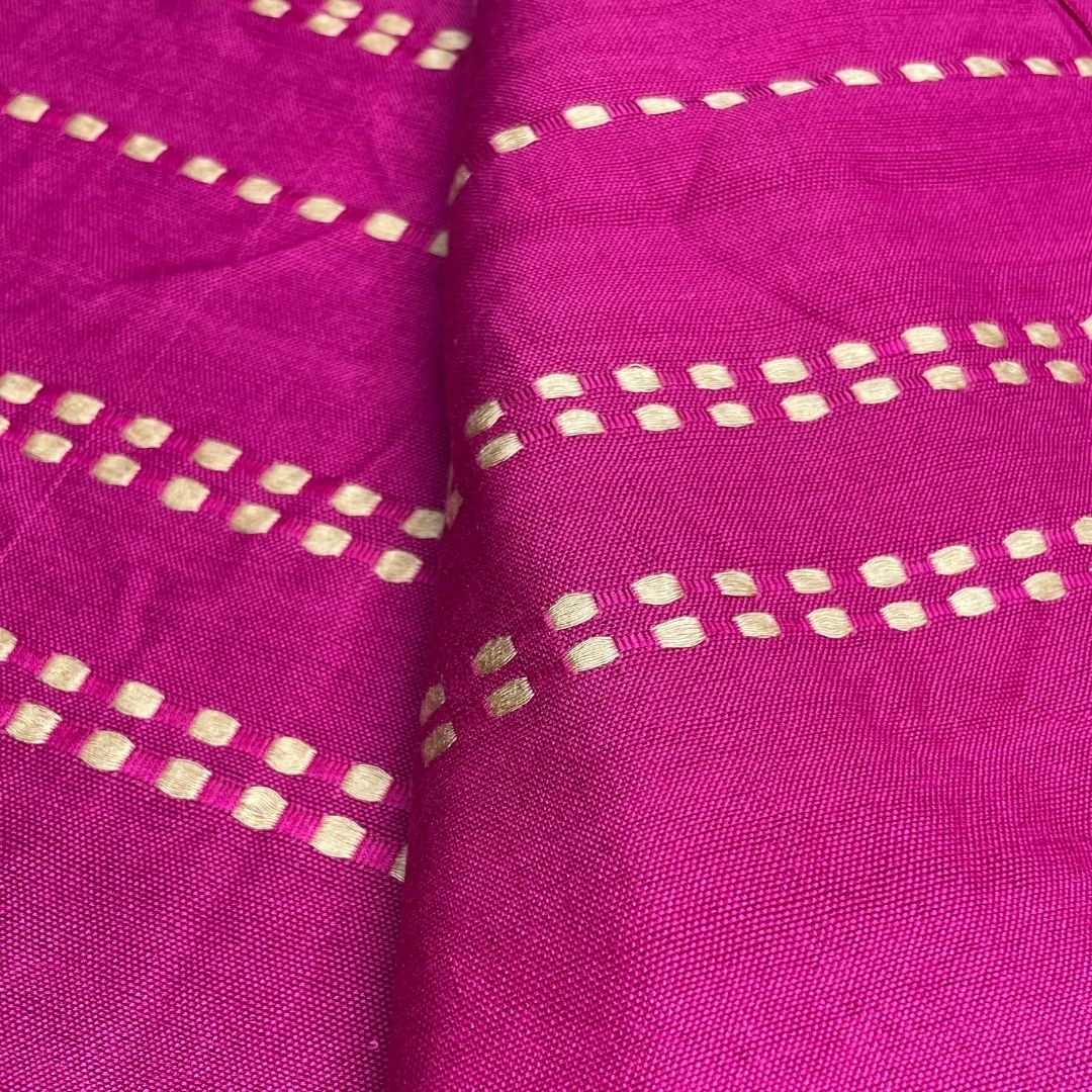 Shawl - Hot Pink With Beige Check