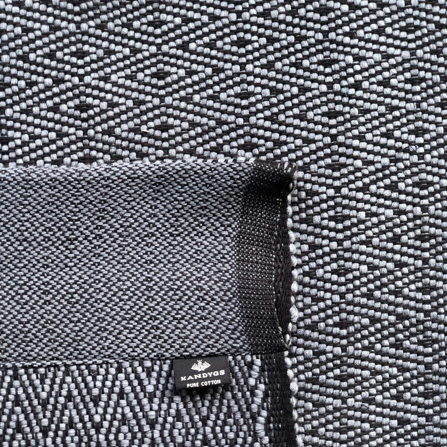 Rug - Diamonds (Black & Blue)