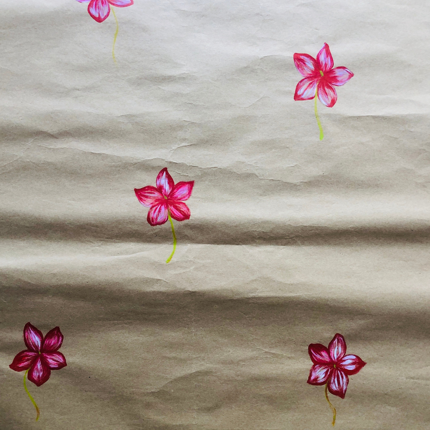 Hand Painted Gift Wrapping Papers - Araliya
