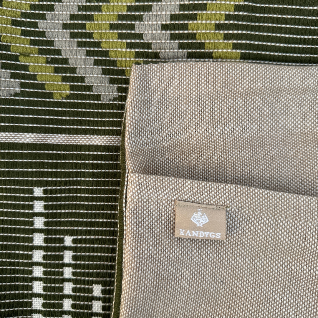 Dumbara Cushion Cover - Olive Green & White Arrows (16" X 16")