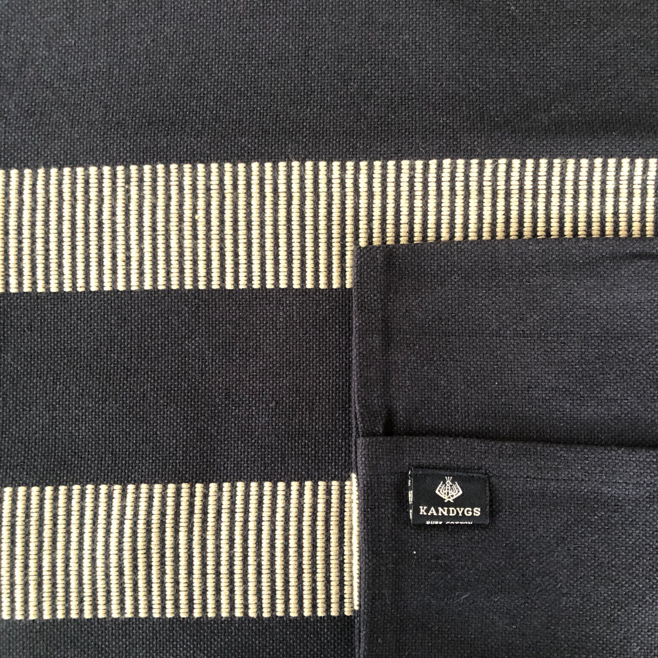 Dumbara Cushion Cover - 3 Beige stripes (18" X 18")