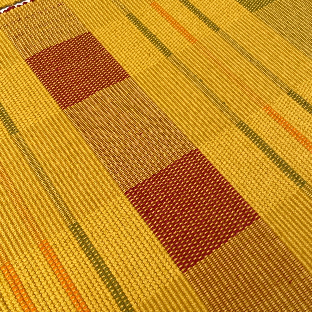 Table Mat - Yellow With Red & Green (Checks)