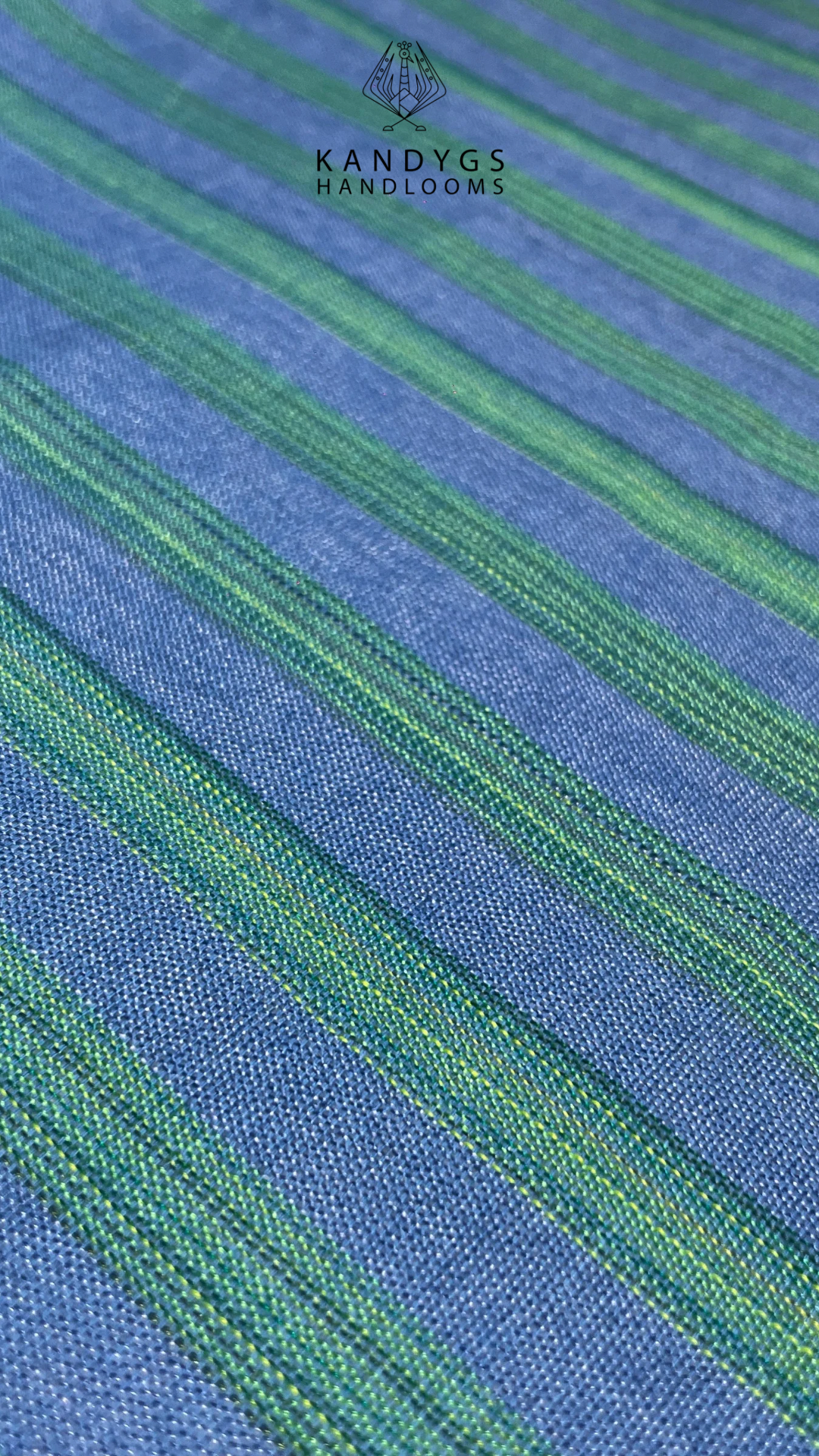 Cotton Bed Sheet 100 X 100 - Blue & Green Stripes