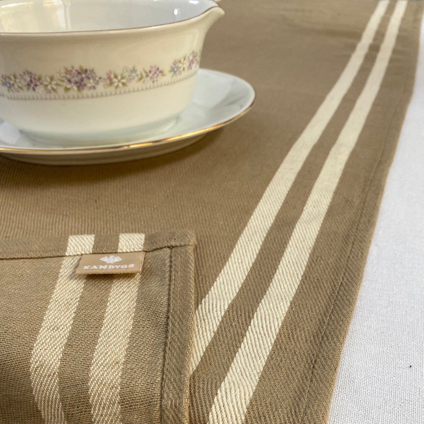 Table Runner - Beige off white