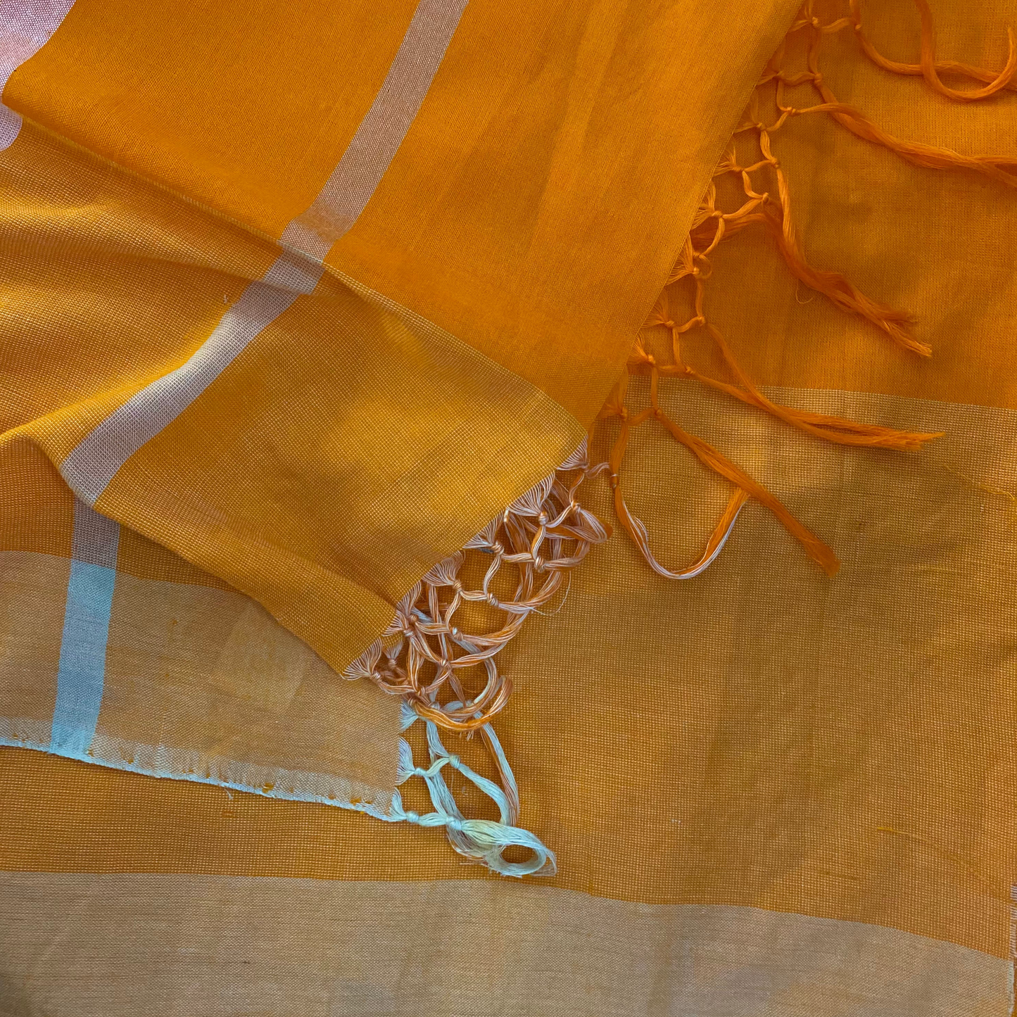 Saree - Orange stripes