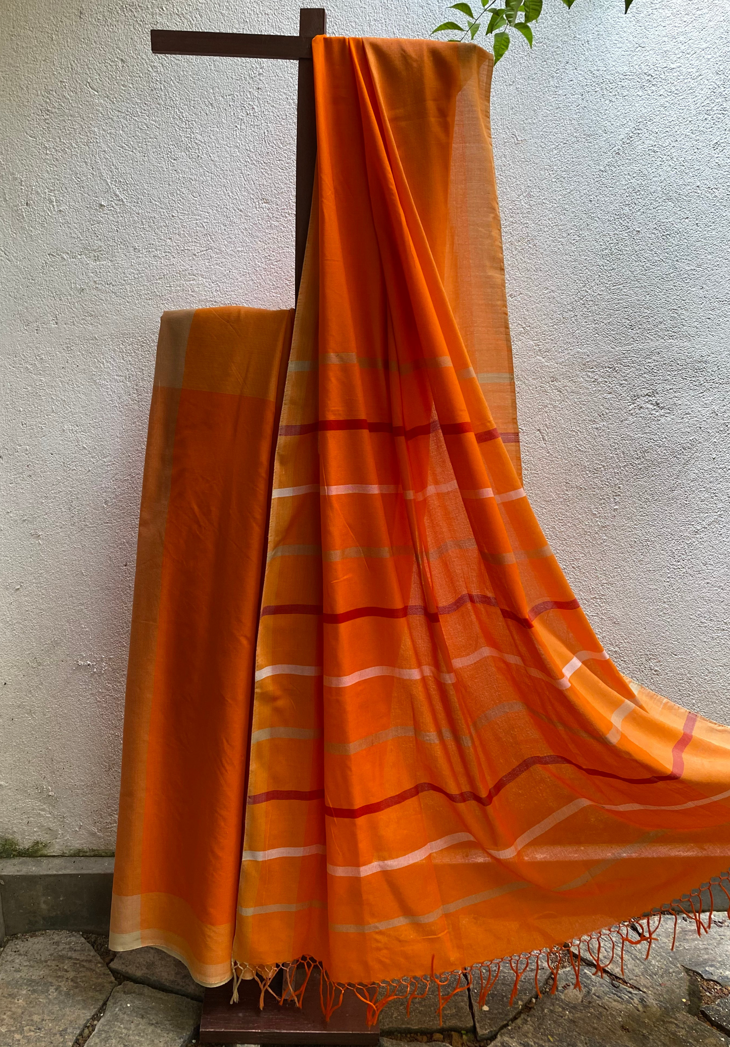 Saree - Orange stripes