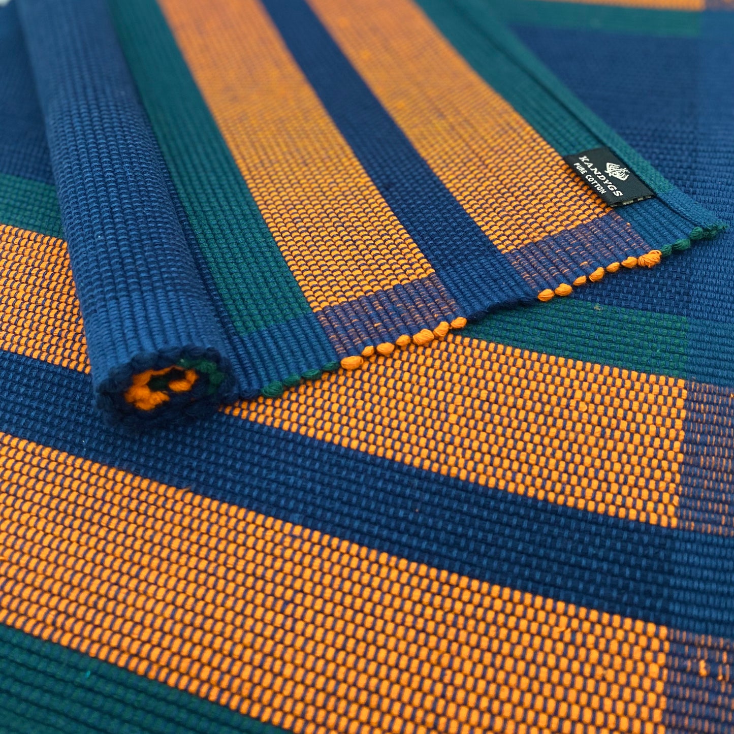 Table Mat - Midnight Blue & Orange