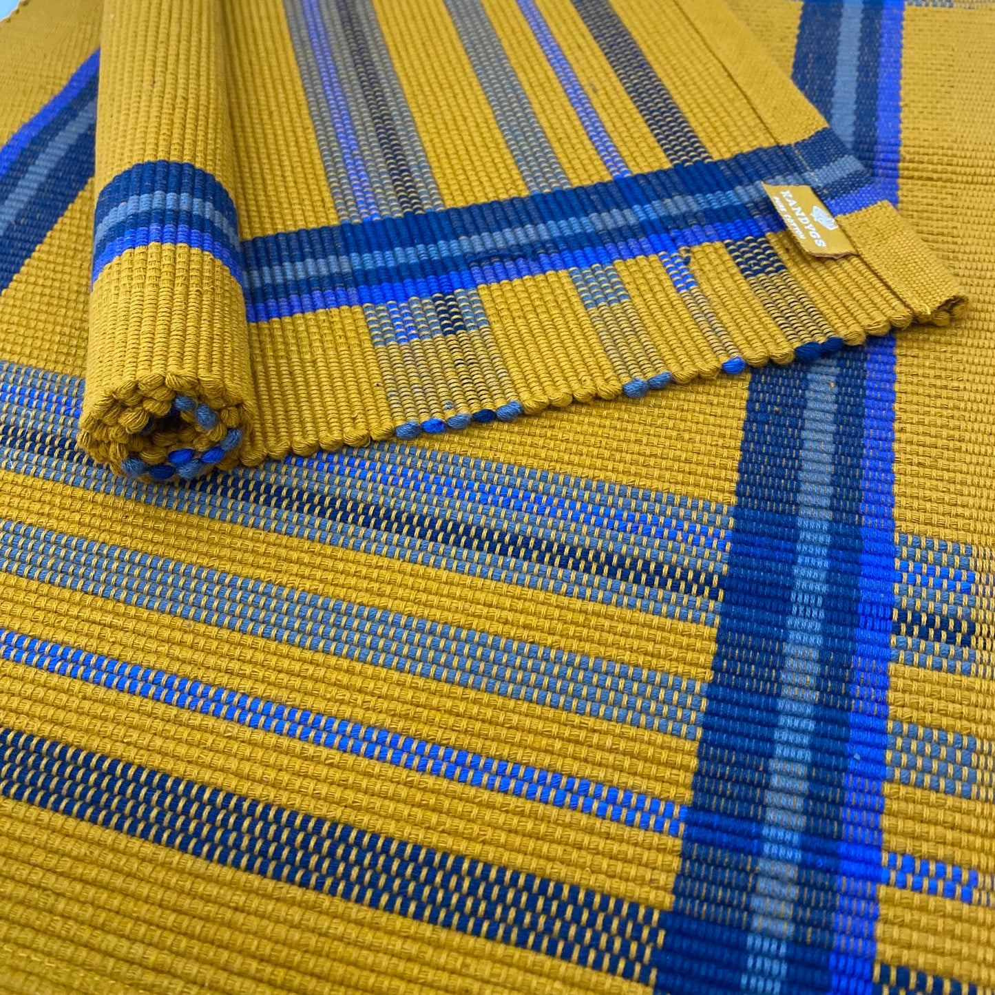 Table Mat - Mustard & Blue