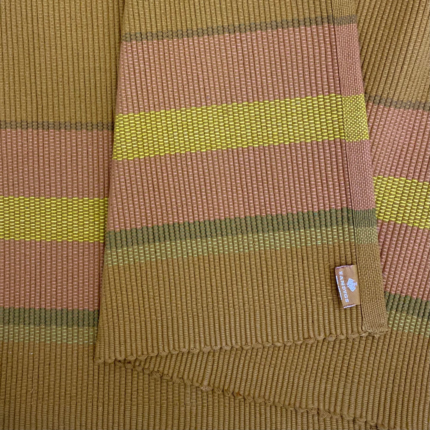 Floor rug - Mustard with stripes