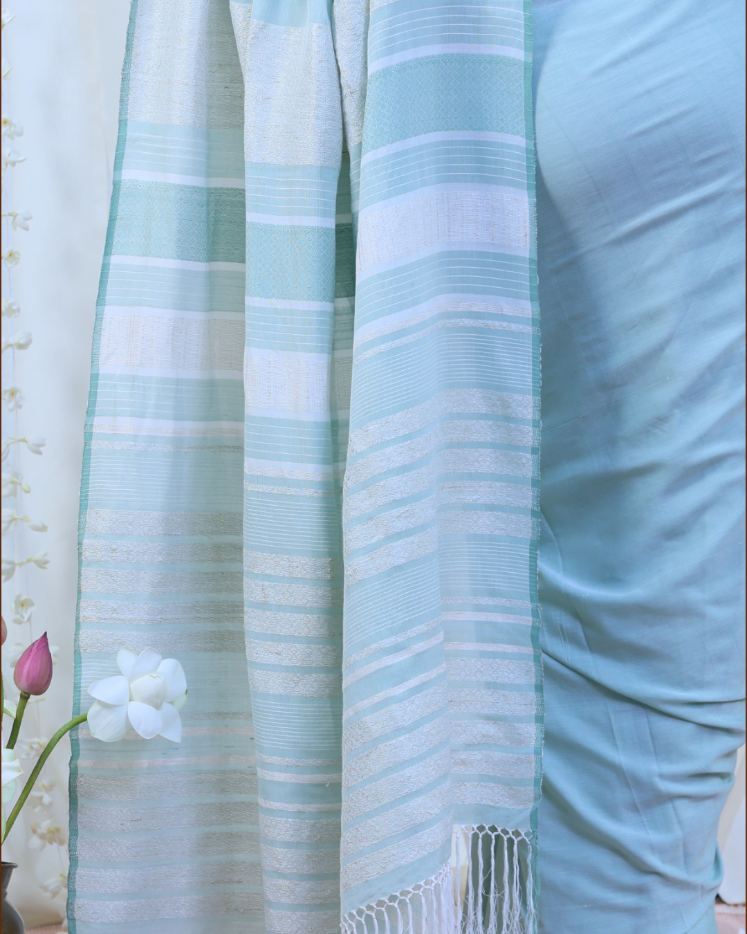 Handloom Bridal Saree- MYOSOTIS