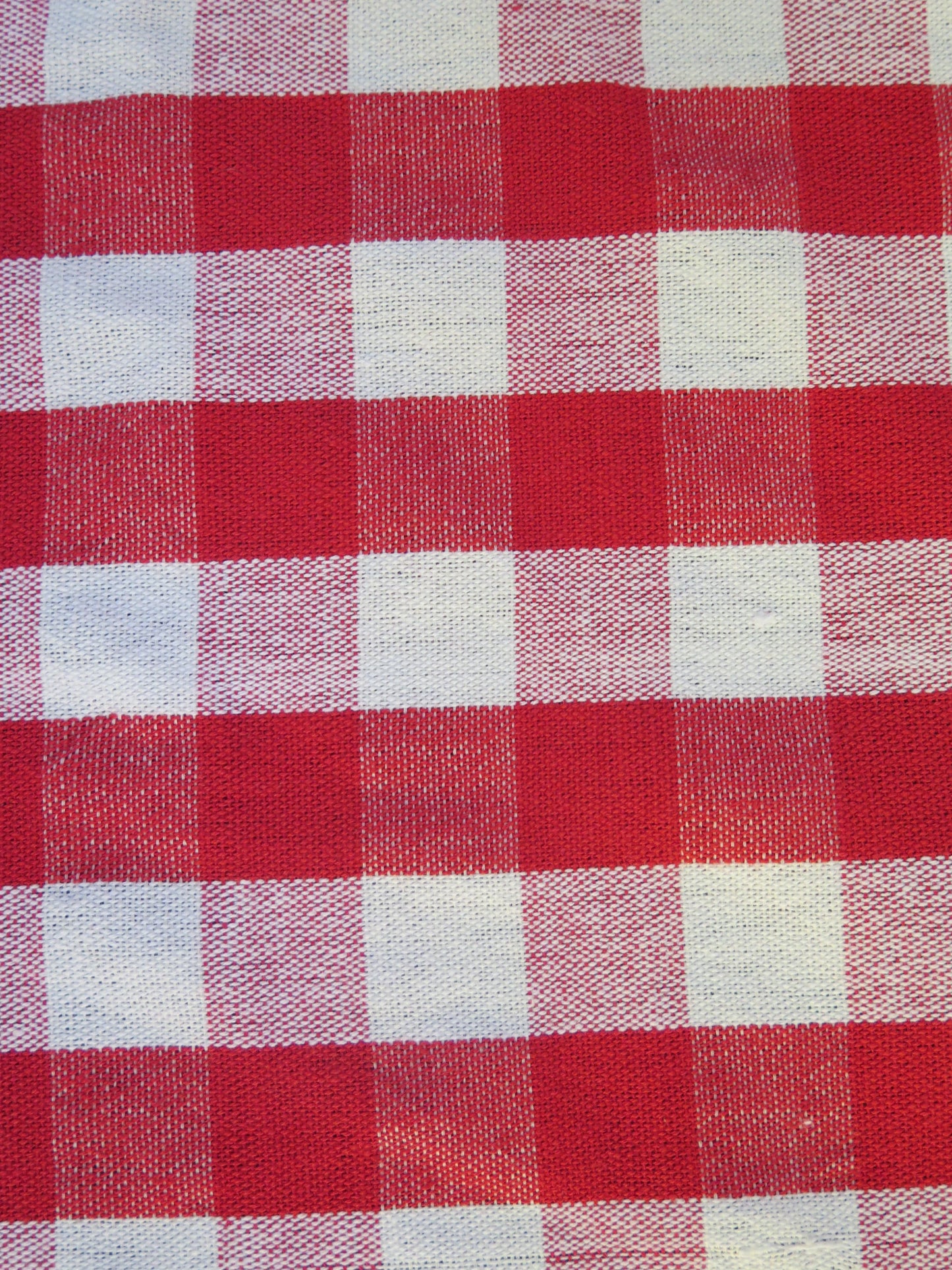 Rectangular Table Cloth - Red & White Check (8 seater - 60" X 120")