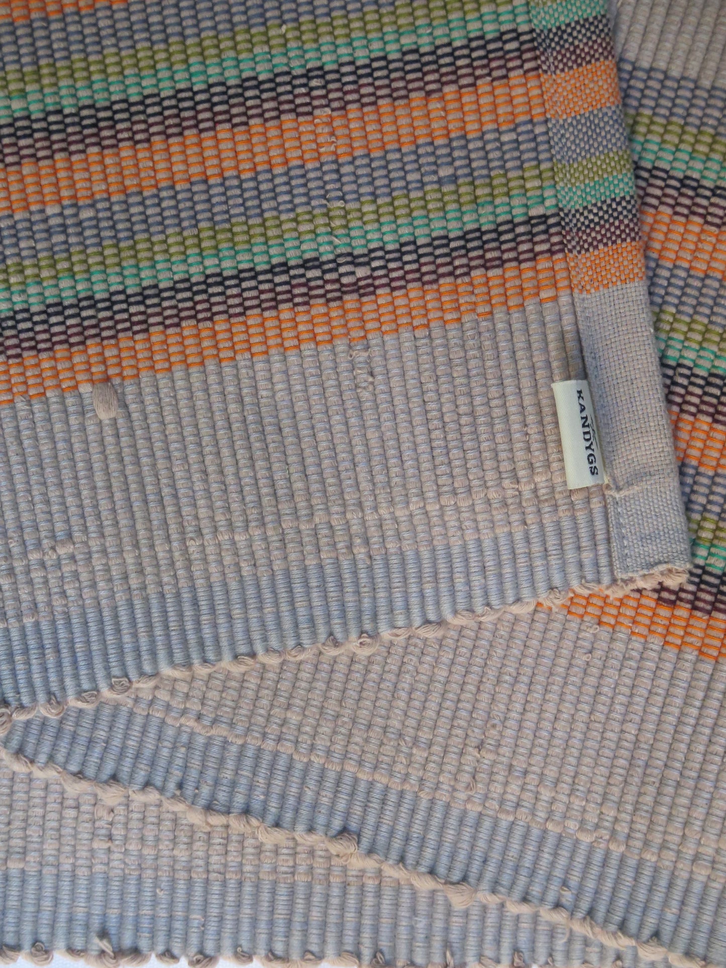 Floor rug - Beige & multi color stripes