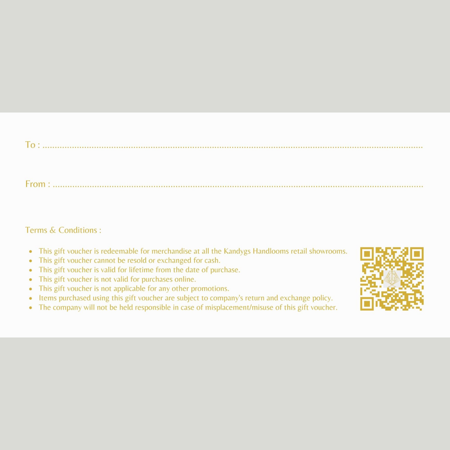 Kandygs Gift Voucher for Rs.5,000.00