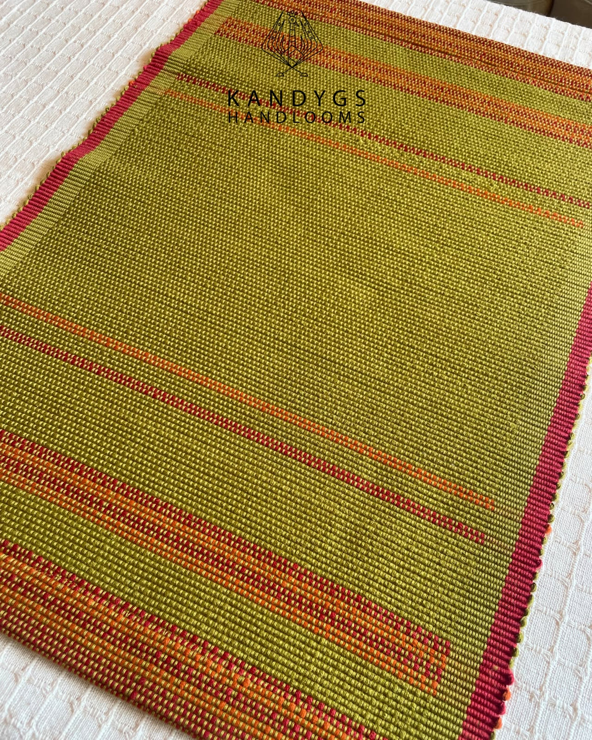 Table Mat - Olive Green and Red