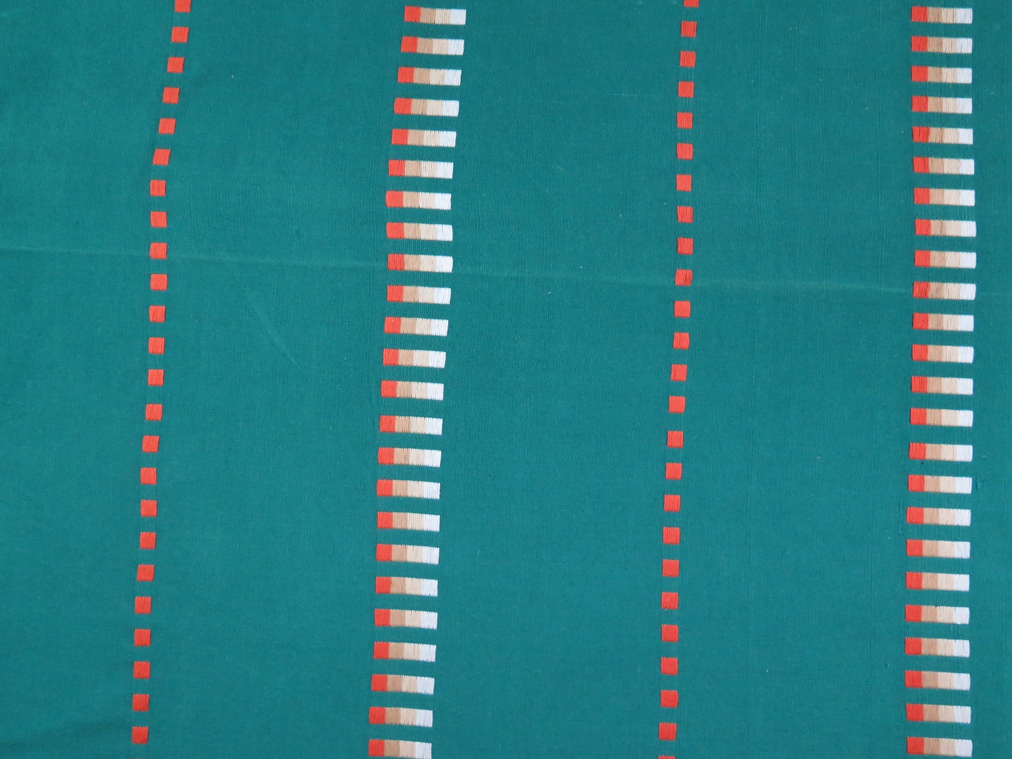 GREEN WITH ORANGE SQUARES