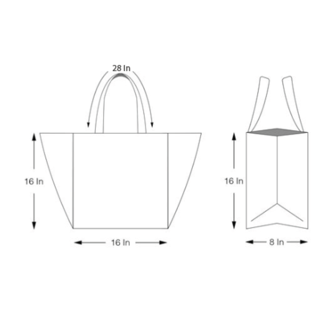 Beach bag - Ash & blue stripes