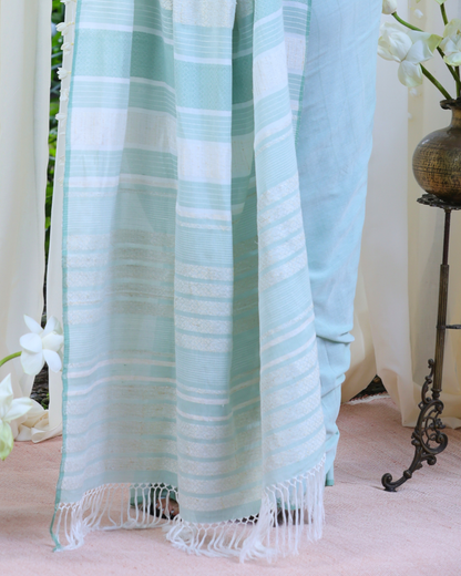 Handloom Bridal Saree- MYOSOTIS