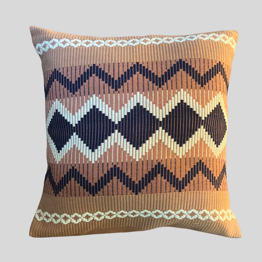 Dumbara Cushion Cover - Beige & Black  (16 x 16)