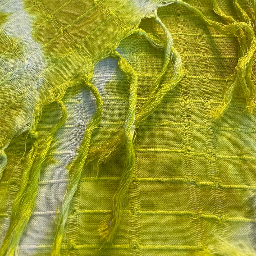 Shawl -Tie Dye Lemon Yellow & White