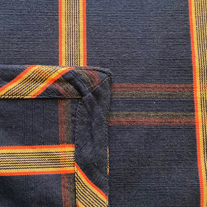 Rectangular Table Cloth - Mid Night Blue with stripes (8 seater - 60" X 120")