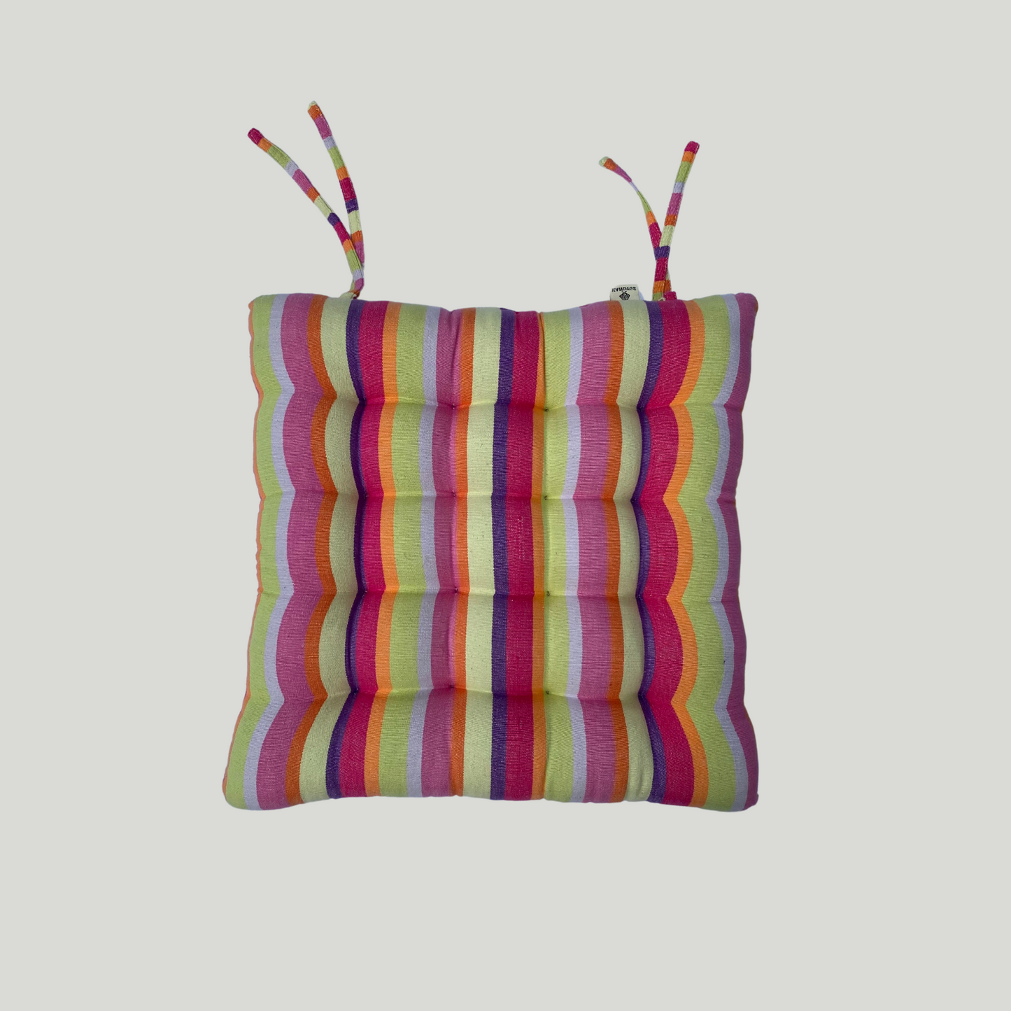 Quilted Cushion -  Pastel stripes