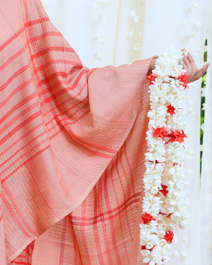 Handloom Bridal Saree- HIBISCUS