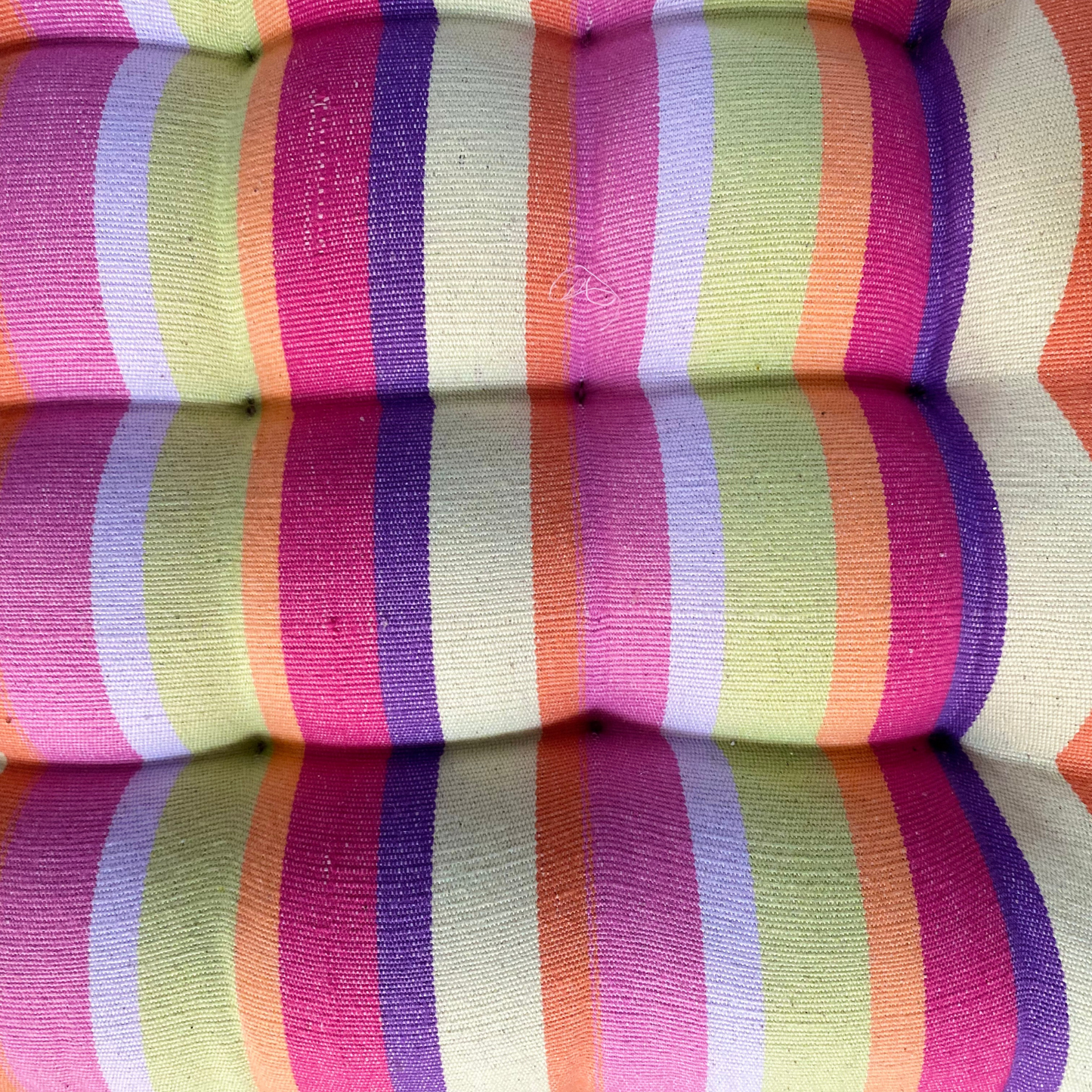 Quilted Cushion -  Pastel stripes