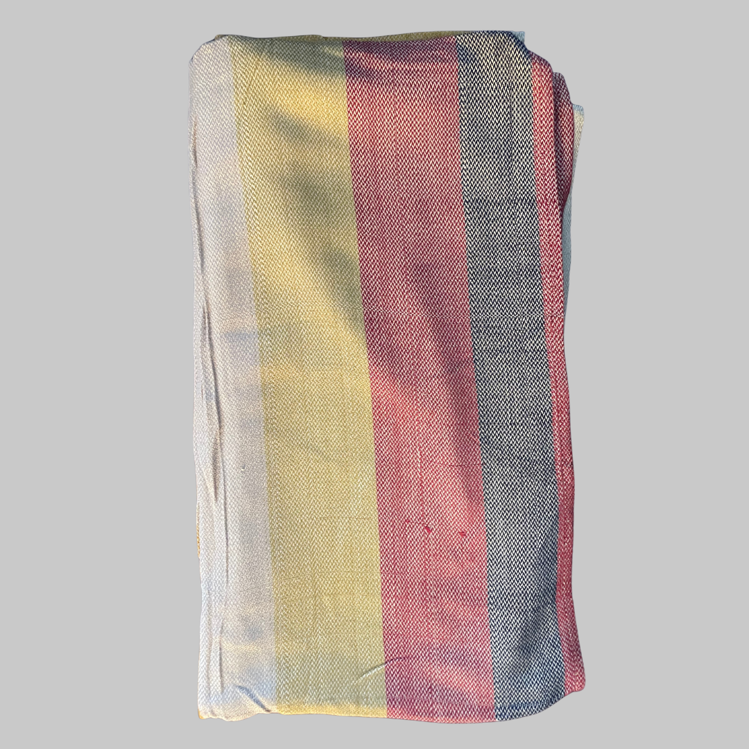 Bamboo & Cotton Throw - Rust stripes (Without Tussel)