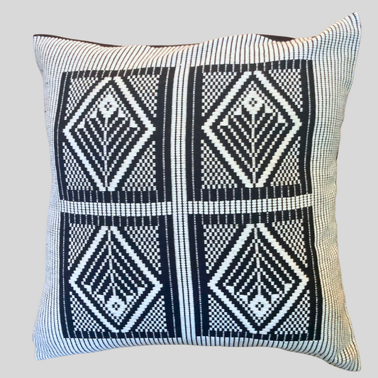 Dumbara Cushion Cover - Black & White (16 x 16)
