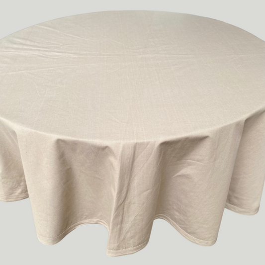 Round table cloth - Beige ( 6 seater - 72Q )