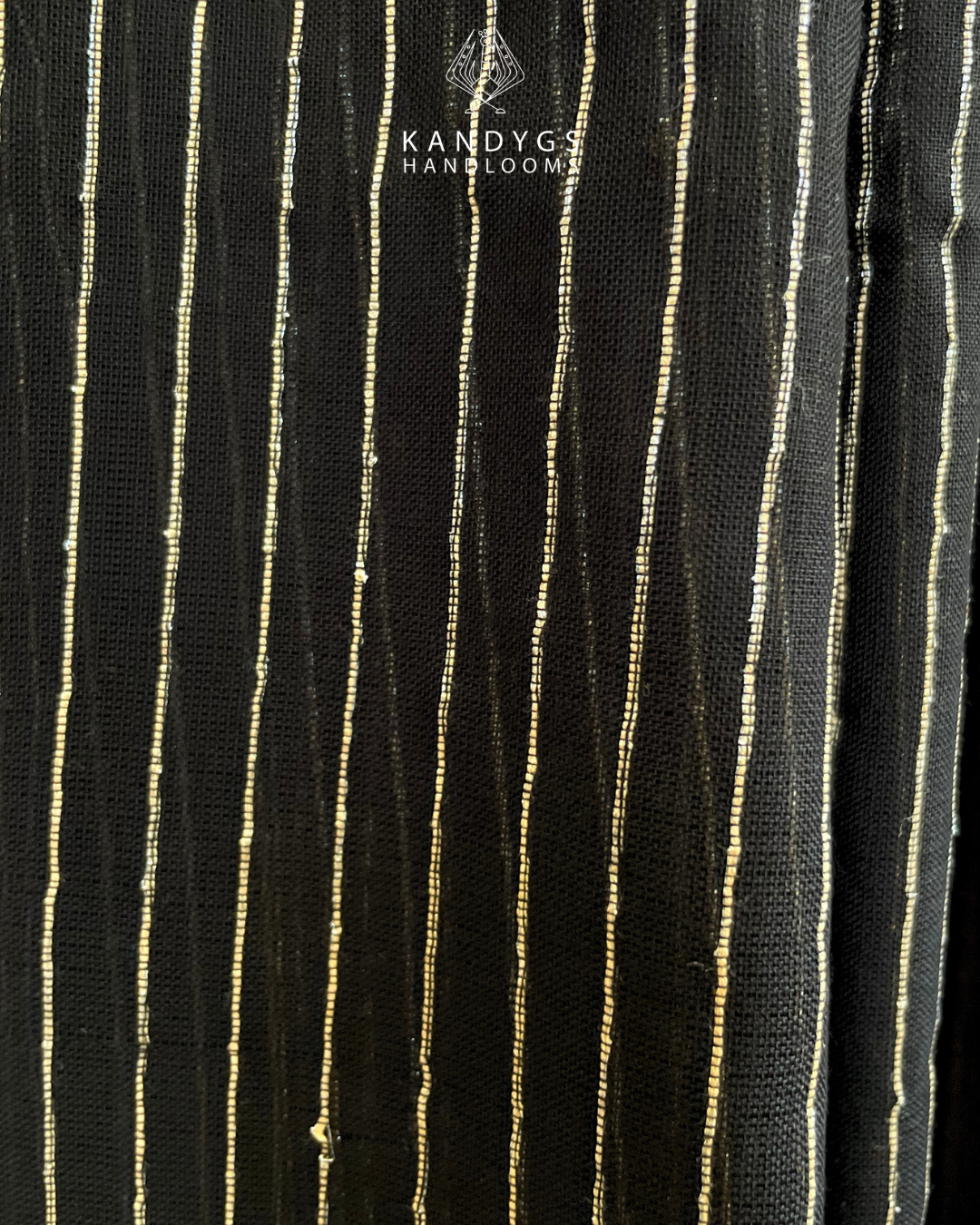 Saree  Bamboo Black & Ash  with Gold Threads