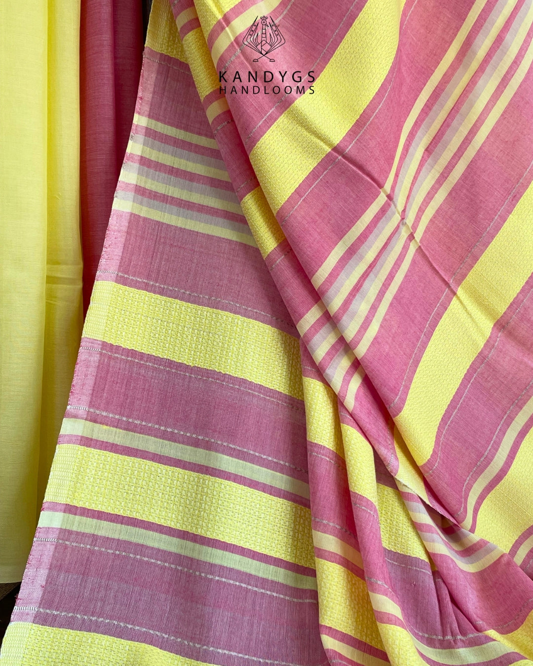 Saree  Bamboo Pink & Yellow