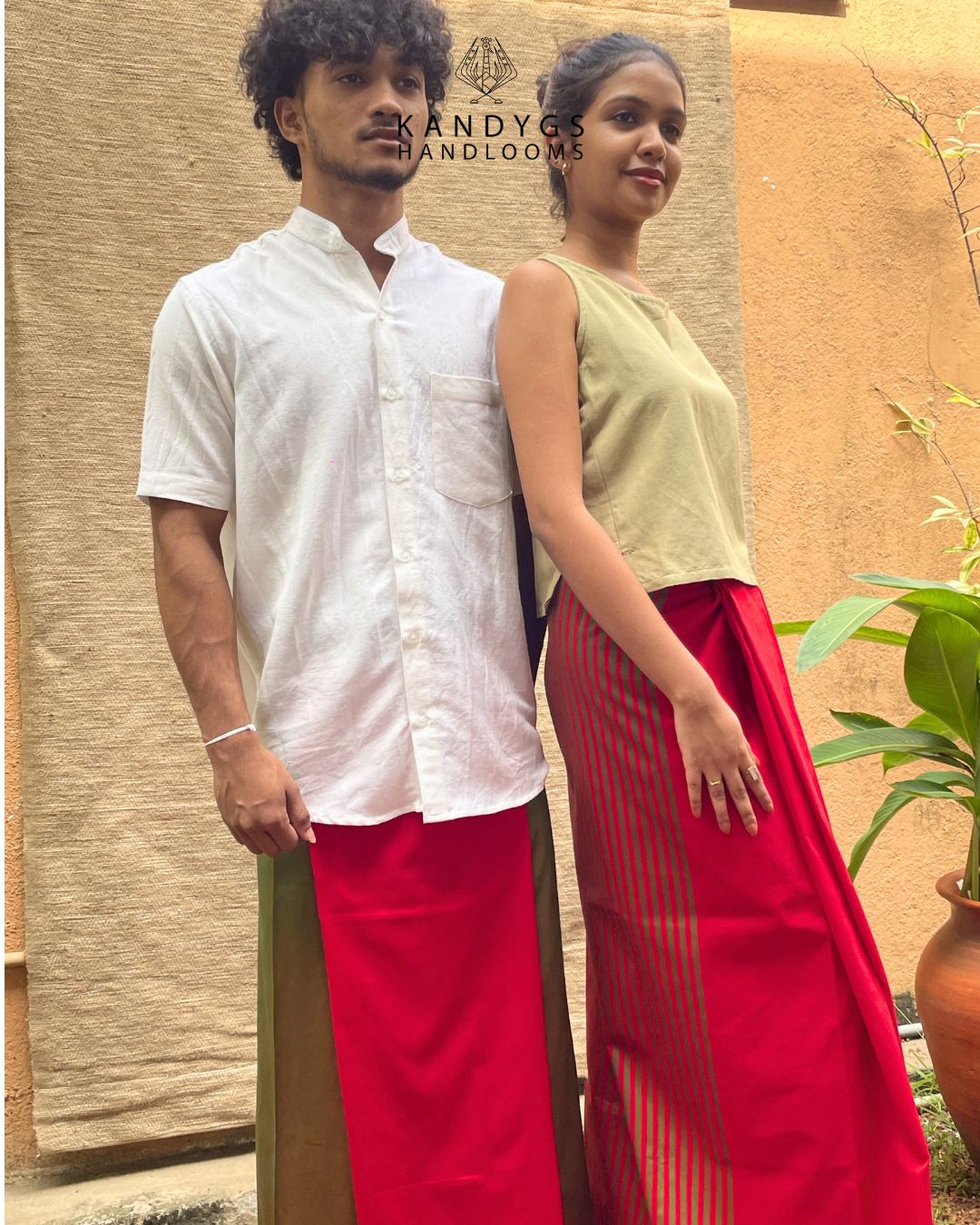 Sarong - Red & Green