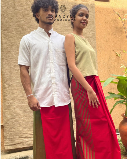 Sarong - Red & Green