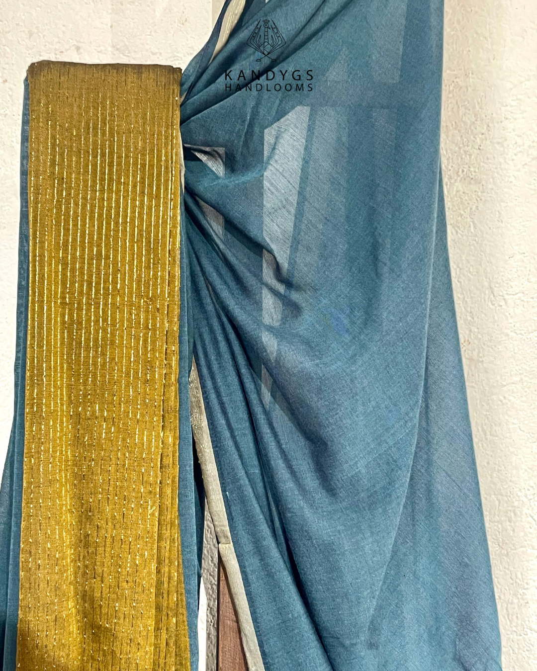 Saree Bamboo -Blue and Gold
