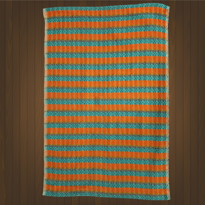 Rug - Stripes (Orange & Blue)