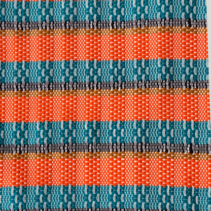 Rug - Stripes (Orange & Blue)