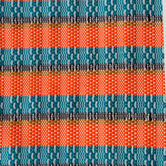 Rug - Stripes (Orange & Blue)