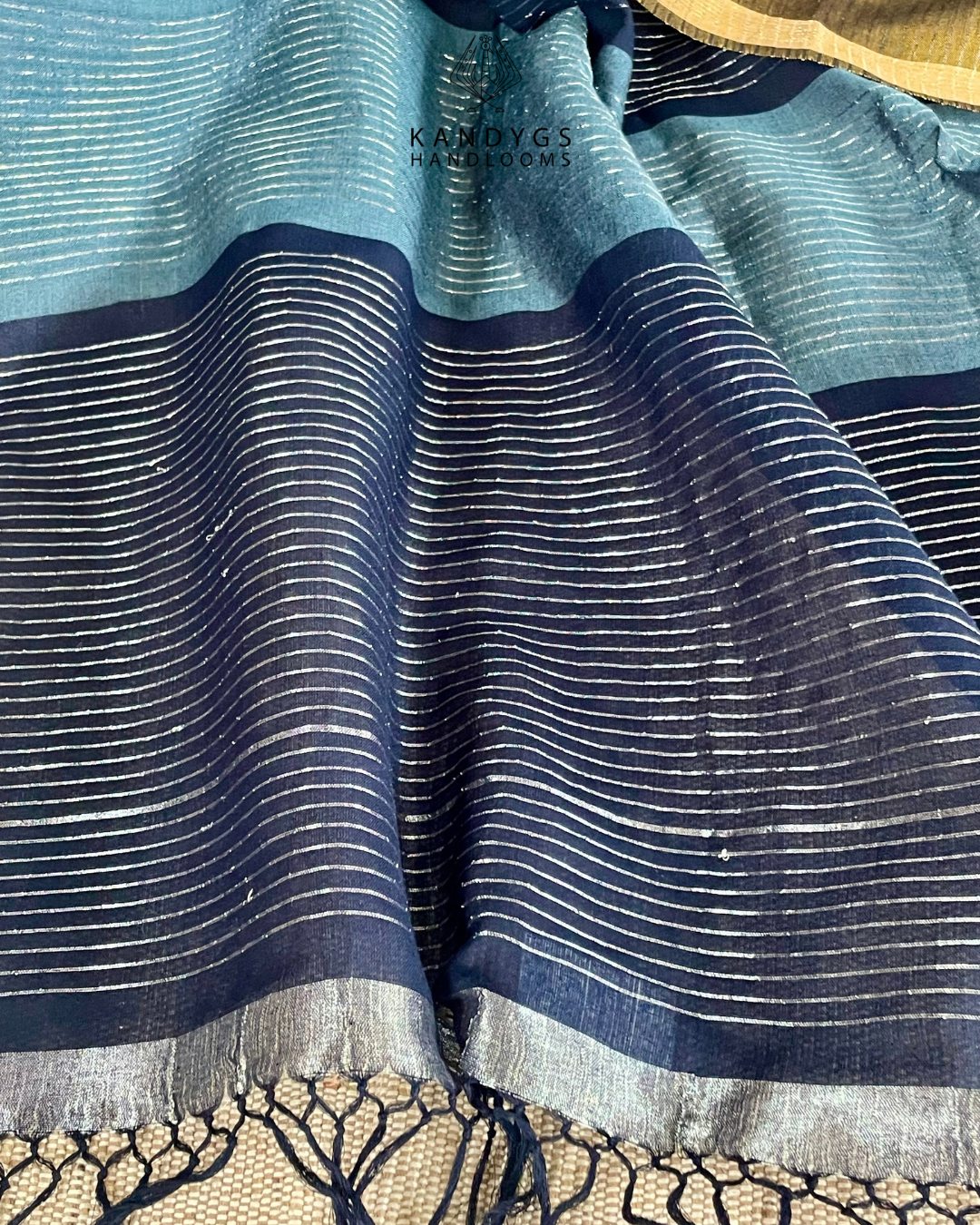 Saree Bamboo -Blue and Gold